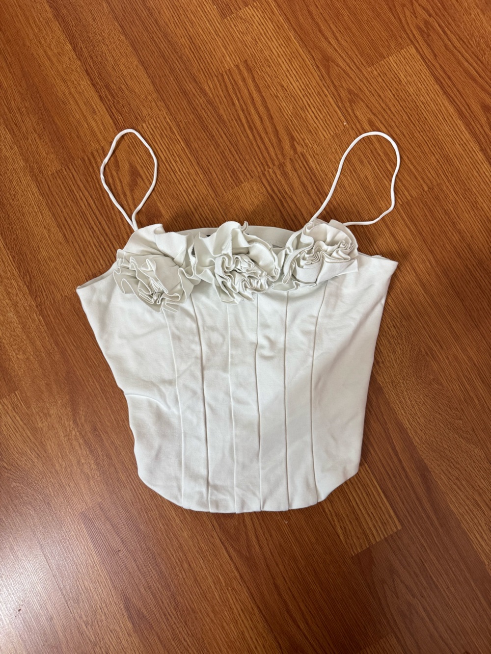 Sunday in Brooklyn Ivory Ruffle Bustier Camisole